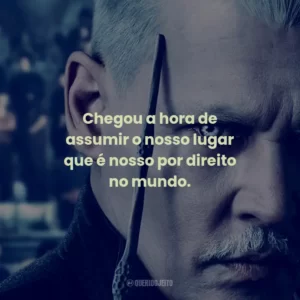 Chegou a hora de assumir o nosso lugar que é nosso por direito no mundo.