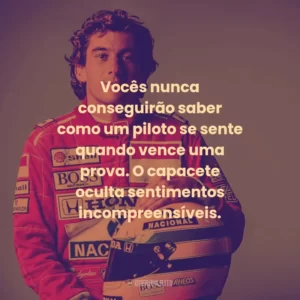 Vocês nunca conseguirão saber como um piloto se sente quando vence uma prova. O capacete oculta sentimentos incompreensíveis.