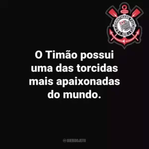 O Timão possui uma das torcidas mais apaixonadas do mundo.