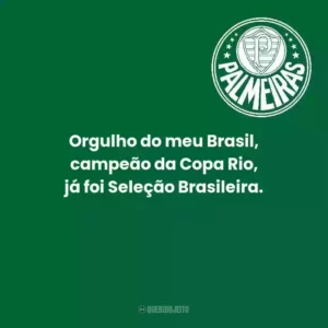 Orgulho do meu Brasil, campeão da Copa Rio, já foi Seleção Brasileira.