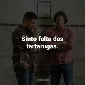 Sinto falta das tartarugas. – Castiel.