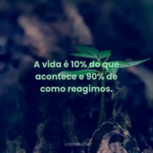 A vida é 10% do que acontece e 90% de como reagimos.
