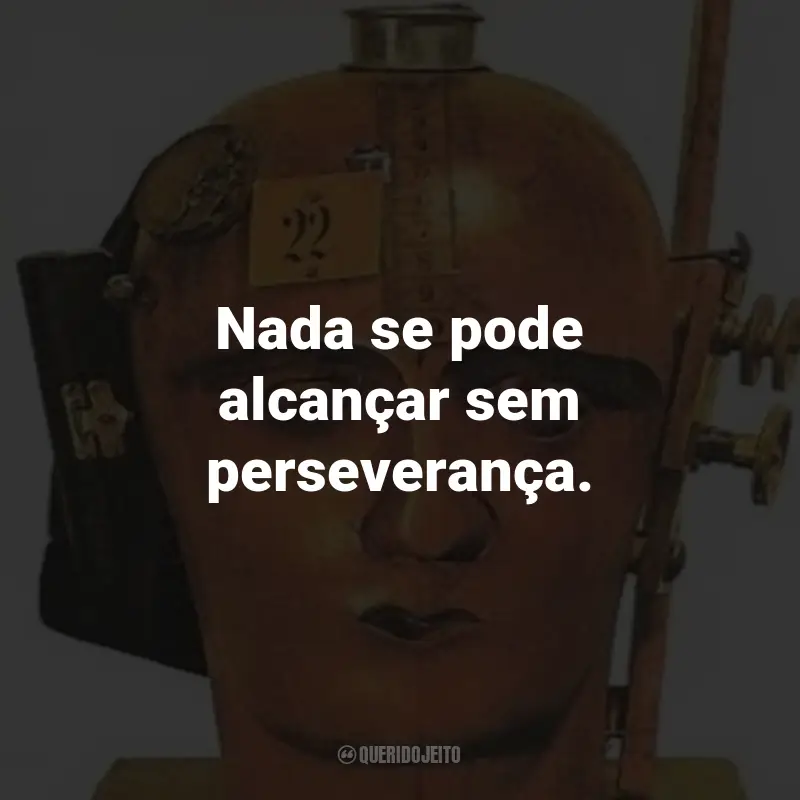 Frases do Livro Admirável Mundo Novo: Nada se pode alcançar sem perseverança.