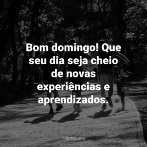 Bom domingo! Que seu dia seja cheio de novas experiências e aprendizados.