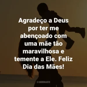 Agradeço a Deus por ter me abençoado com uma mãe tão maravilhosa e temente a Ele. Feliz Dia das Mães!