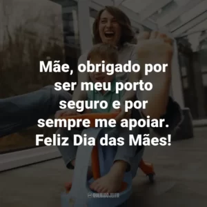 Mãe, obrigado por ser meu porto seguro e por sempre me apoiar. Feliz Dia das Mães!