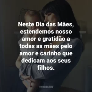 Neste Dia das Mães, estendemos nosso amor e gratidão a todas as mães pelo amor e carinho que dedicam aos seus filhos.
