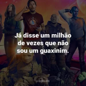 Já disse um milhão de vezes que não sou um guaxinim.