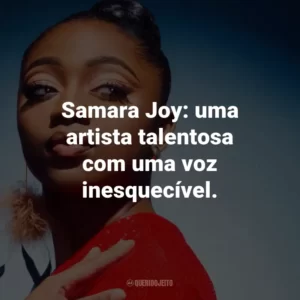 Samara Joy: uma artista talentosa com uma voz inesquecível.