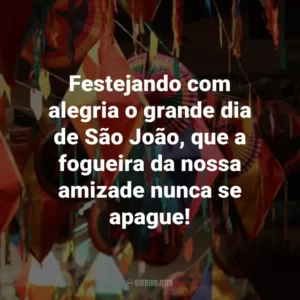 Festejando com alegria o grande dia de São João, que a fogueira da nossa amizade nunca se apague!