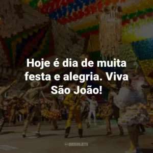 Hoje é dia de muita festa e alegria. Viva São João!