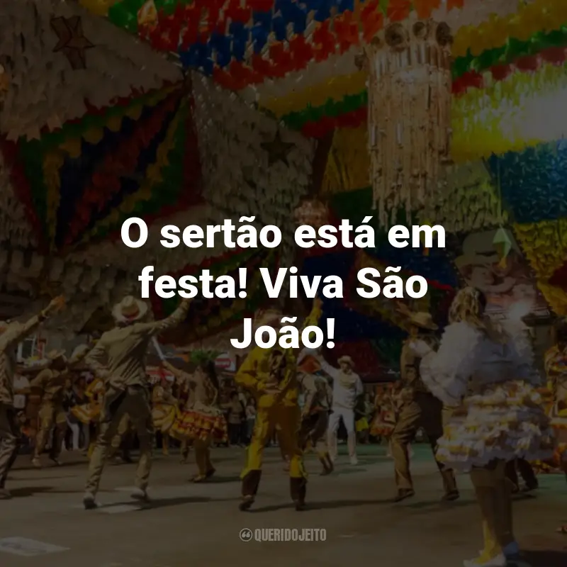 Frases de São João para Status: O sertão está em festa! Viva São João!