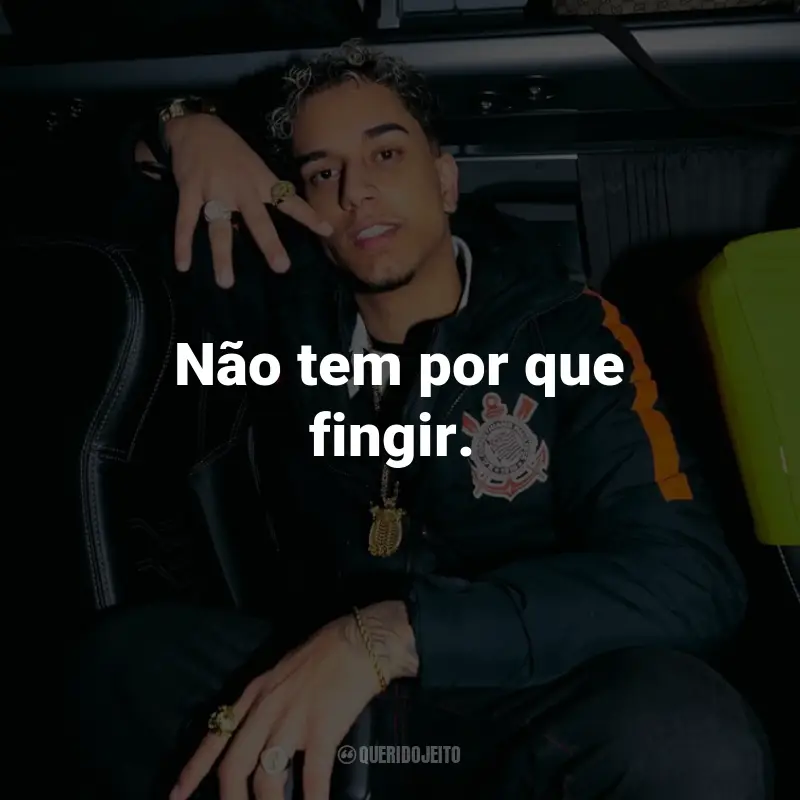 Frases de Veigh: Não tem por que fingir.