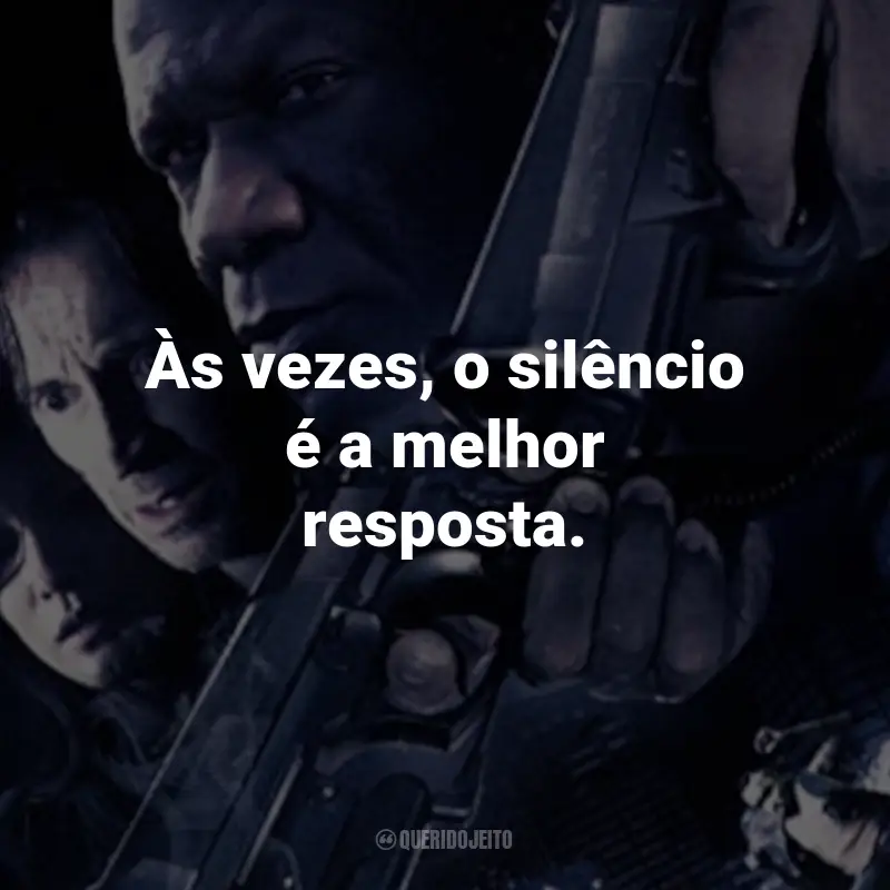 Frases do Filme Vingança Entre Assassinos: Às vezes, o silêncio é a melhor resposta.