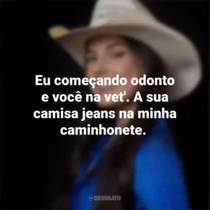 Ê saudade, que toma, que toma conta de mim. E não me dá remorso nem raiva, nem ódio, da pena do fim. Ana Castela