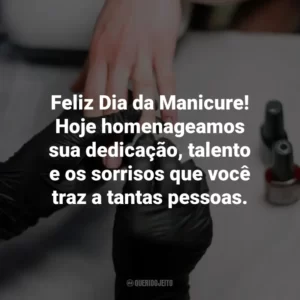 Feliz Dia da Manicure! Hoje homenageamos sua dedicação, talento e os sorrisos que você traz a tantas pessoas.