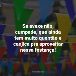 Se avexe não, cumpade, que ainda tem muito quentão e canjica pra aproveitar nessa festança!