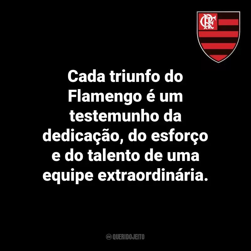 Frases do Flamengo: Cada triunfo do Flamengo é um testemunho da dedicação, do esforço e do talento de uma equipe extraordinária.