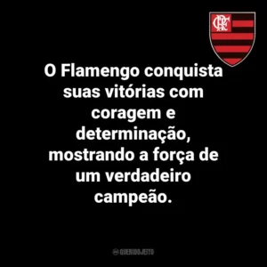 O Flamengo conquista suas vitórias com coragem e determinação, mostrando a força de um verdadeiro campeão.