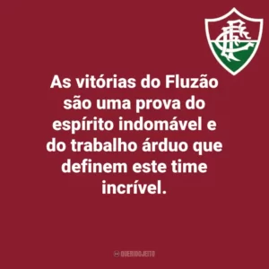 As vitórias do Fluzão são uma prova do espírito indomável e do trabalho árduo que definem este time incrível.