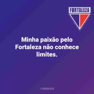 Minha paixão pelo Fortaleza não conhece limites.