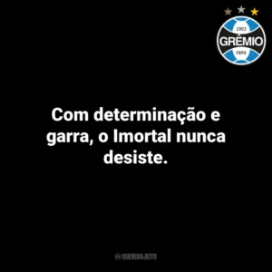 Com determinação e garra, o Imortal nunca desiste.
