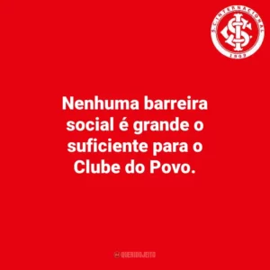 Nenhuma barreira social é grande o suficiente para o Clube do Povo.