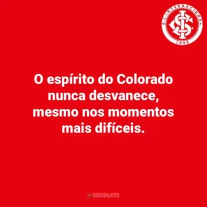 O espírito do Colorado nunca desvanece, mesmo nos momentos mais difíceis.