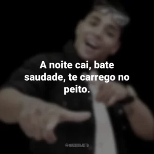 A noite cai, bate saudade, te carrego no peito. MC Daleste