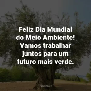 Feliz Dia Mundial do Meio Ambiente! Vamos trabalhar juntos para um futuro mais verde.