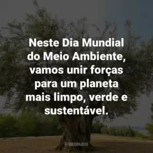 Neste Dia Mundial do Meio Ambiente, vamos unir forças para um planeta mais limpo, verde e sustentável.