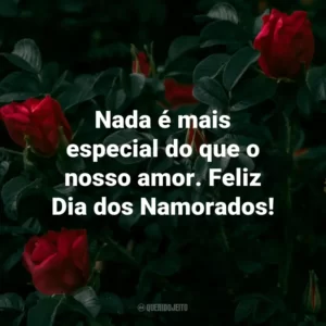 Nada é mais especial do que o nosso amor. Feliz Dia dos Namorados!