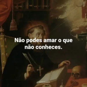 Não podes amar o que não conheces.
