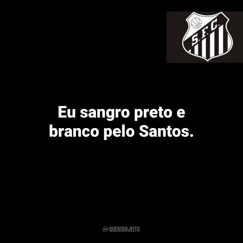 Frases do Santos: Eu sangro preto e branco pelo Santos.