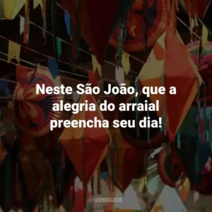 Neste São João, que a alegria do arraial preencha seu dia!