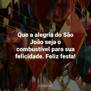 Que a alegria do São João seja o combustível para sua felicidade. Feliz festa!