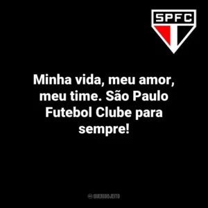 Minha vida, meu amor, meu time. São Paulo Futebol Clube para sempre!