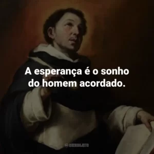 A esperança é o sonho do homem acordado.