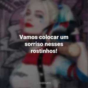 Vamos colocar um sorriso nesses rostinhos! Arlequina