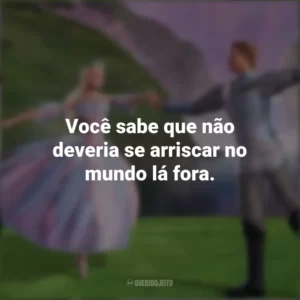 Você sabe que não deveria se arriscar no mundo lá fora. Barbie: Lago dos Cisnes (Filme)