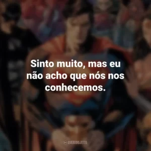 Sinto muito, mas eu não acho que nós nos conhecemos. – Diana Prince. DC