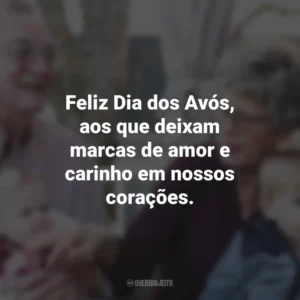 Feliz Dia dos Avós, aos que deixam marcas de amor e carinho em nossos corações. Dia dos Avós