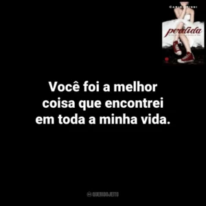 Você foi a melhor coisa que encontrei em toda a minha vida. Perdida (Livro)