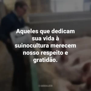 Aqueles que dedicam sua vida à suinocultura merecem nosso respeito e gratidão. Dia do Suinocultor