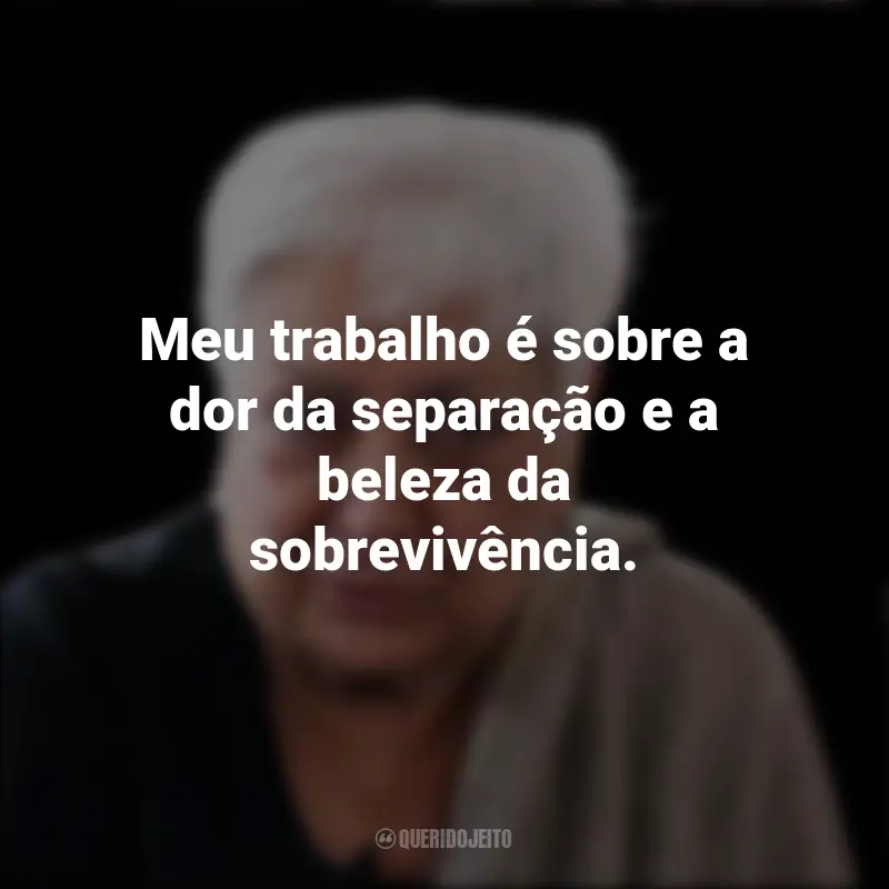Frases de Zarina Hashmi: Meu trabalho é sobre a dor da separação e a beleza da sobrevivência.