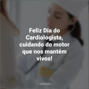 Feliz Dia do Cardiologista, cuidando do motor que nos mantém vivos! Dia do Cardiologista