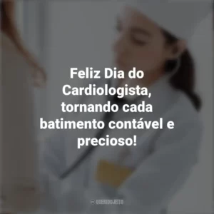 Feliz Dia do Cardiologista, tornando cada batimento contável e precioso! Dia do Cardiologista