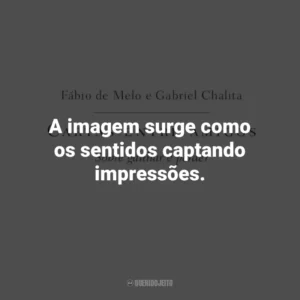 A imagem surge como os sentidos captando impressões. Cartas entre amigos: Sobre ganhar e perder (Livro)