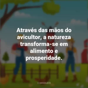 Através das mãos do avicultor, a natureza transforma-se em alimento e prosperidade. Dia do Avicultor