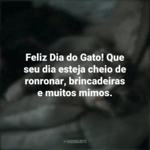 Feliz Dia do Gato! Que seu dia esteja cheio de ronronar, brincadeiras e muitos mimos. Dia do Gato